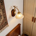 Nordic french retro pastoral style bedroom bedside wall lamp minimalist ceramic flower corridor aisle light