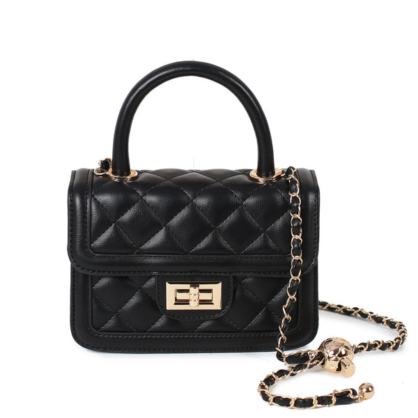 Xiaoxiangfeng Golden Ball Rhombus Chain Bag Niche High-end Fashion Small Bag Women's 2025 New Shoulder Crossbody Bag