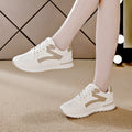 plus size flat sneakers, white canvas shoes, lightweight soft sole non-slip women's autumn skate shoes, casual sneakers for women