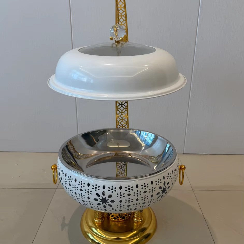 Golden stainless steel buffet warmer - 8l hotel wedding alcohol-fired buffet stove - in stock