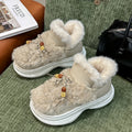 plus sizethick solefashion sports cotton boots for women  winternew arrivalfleece-linedthickenedfashionthick soleincrease