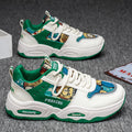 Men's winter 2025 sneakers: new thick-soled, youth-height-increasing, breathable, versatile casual canvas dad shoes - trendy style