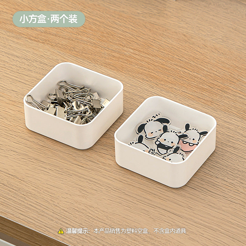 Multifunctional Square Storage Box Grid Plastic Retractable Storage Box Desktop Drawer Storage Stationery Storage Box
