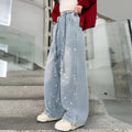 Girls' spring pants: denim & wide-leg styles - new  collection for older girls & teens - straight leg, rhinestone embellishments
