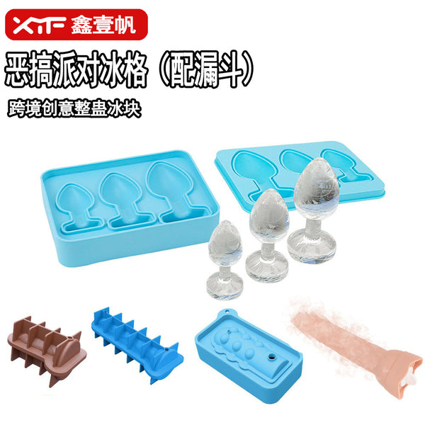 Silicone spoof creative ice grid mold with lid whiskey ice maker self-sealing, silicone ice cube ice mold