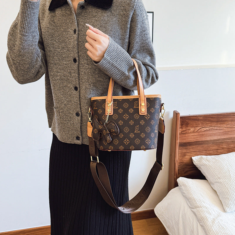 2025 new cross-border women's bag: premium bucket bag, fashionable ladies' versatile tote, printed shoulder & crossbody bag