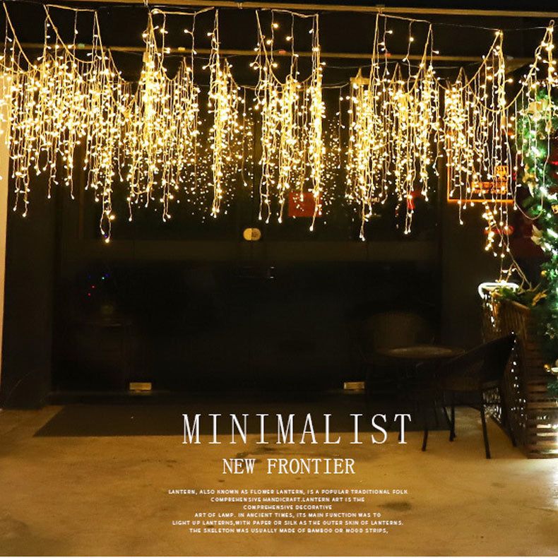 LED lantern project lighting ice bar light, starry hanging light, curtain light, fringed string light, wedding window decoration light