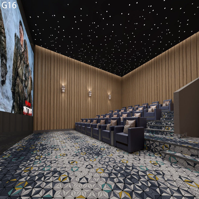 Customized fire-retardant carpet for movie theaters, home theaters, and clubs: soundproofing, noise reduction, and vibration dampening - full coverage installation