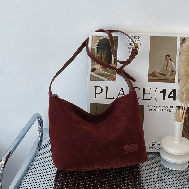 Retro premium matte women's bag high value leopard print commuter oblique span bag casual lazy wind underarm shoulder bag