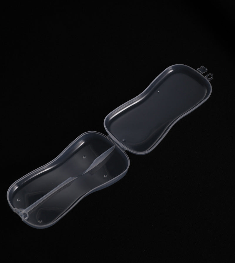 Factory direct sales baby spoon fork storage box spoon PP box baby tableware dust-proof packaging plastic box