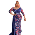 Aliexpress  new arrivalpatchworkcontrast colorhigh waistdressfashion african plus size women's clothing sequin long skirt