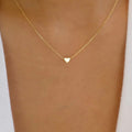 Wholesale metal heart necklace - european & american style, minimalist, versatile jewelry for women, unique & chic, fashionable metal peach heart necklace