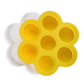 Factory direct seven-cavity silicone baby food container, 7-cavity food storage box ice cube tray, 130g with silicone lid