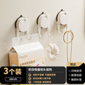 Suction cup double hook-milk white [pack of three]