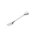 High-style ceramic handle forks, stainless steel household spoons, heart-shaped coffee stirrers, creative dessert spoons - wholesale