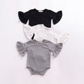 Children's clothing baby bell sleeves baby rompers european and american kids bag butt clothes rompers girl jumpsuit pure cotton short sleeves