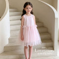 Princess dress  new girls' dress summer chic girls' skirt little girl's stunning sequin mesh dress