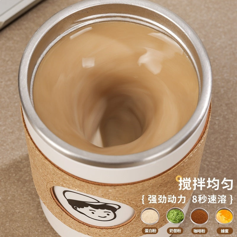 304 stainless steel automatic mixing cup - rechargeable wireless lazy water bottle - portable electric magnetic rotating shaker for coffee