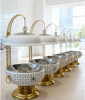 Golden stainless steel buffet warmer - 8l hotel wedding alcohol-fired buffet stove - in stock