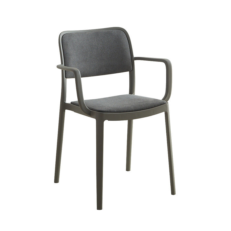 Scandinaviancasual soft-packed fabric dining chair back chair desk computer stool for home modern casual stackable chair