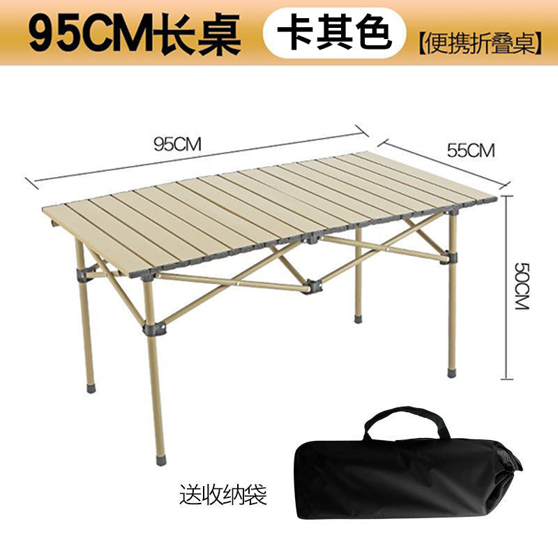 Outdoor foldable camping table and chair set - portable picnic roll-up table, chairs, coffee table - complete camping gear and supplies