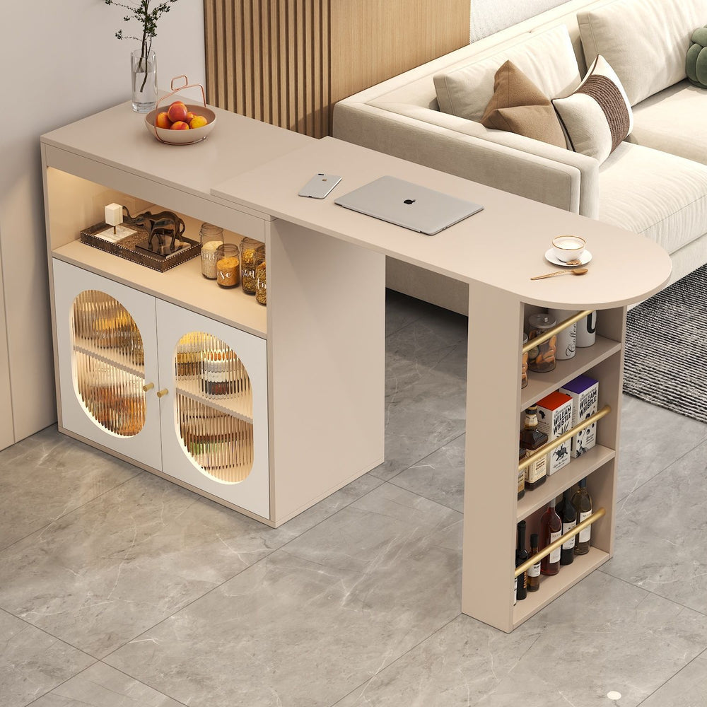 Living room partition telescopic bar table cream style popular entrance light luxury slate sideboard small apartment folding bar
