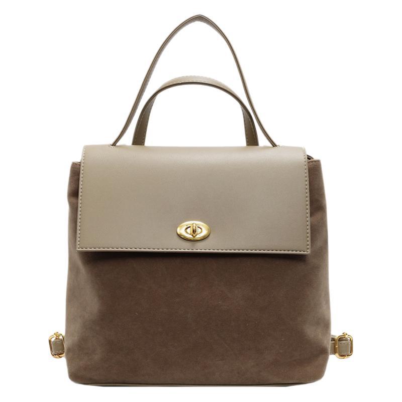 Premium sense portable commuter Maillard bag women 2025 new retro matte backpack large capacity backpack