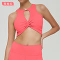 【clearance - no returns or exchanges】knotted design cutout top sports bra - beautiful back tank top for fitness, yoga, and underwear
