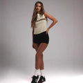 Xiaoxiangfengstripesknitting camisole women's summeroutwear silmslimming look inner bottom sleeveless t-shirttops