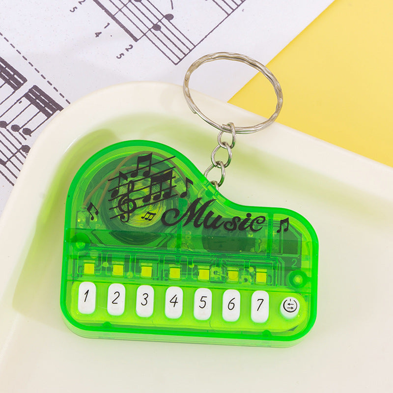 Mini pocket piano keychain - kids' electronic keyboard cartoon keychain pendant - playable, light-up creative toy