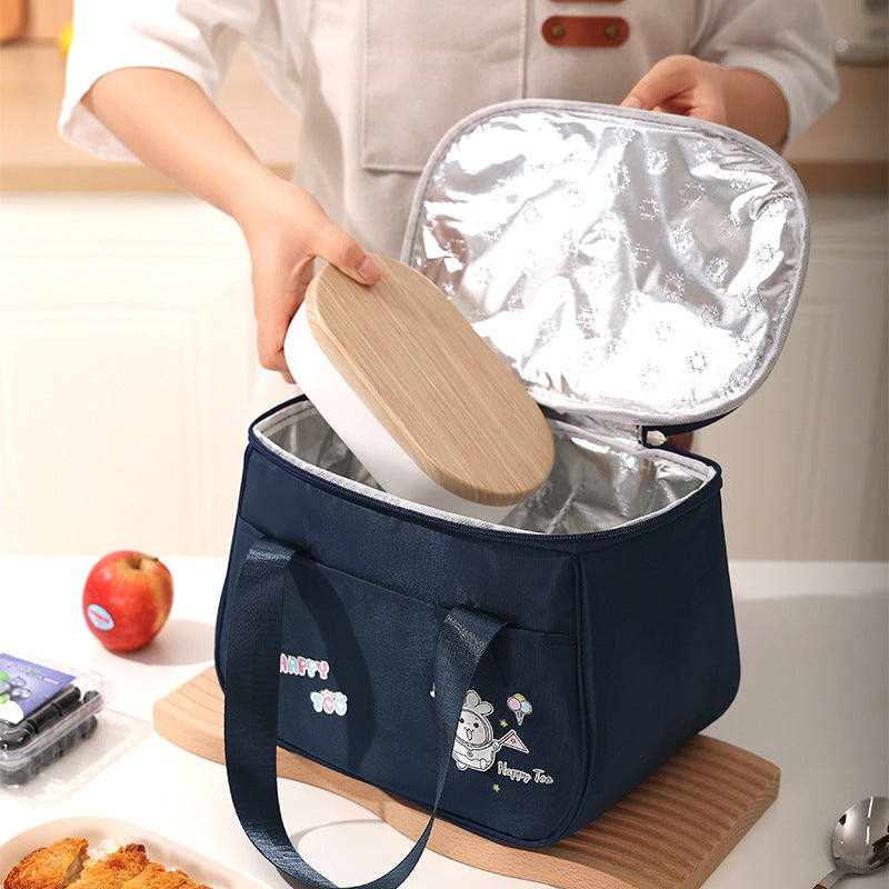 Beilian cute packing lunch box bag waterproof student bringing meal bento bag wholesale cartoon picnic camping thermal insulation bag