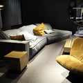 Foshan factory personalized sofa italian technical cloth accessible luxury special-shaped corner down frosted leather sofa