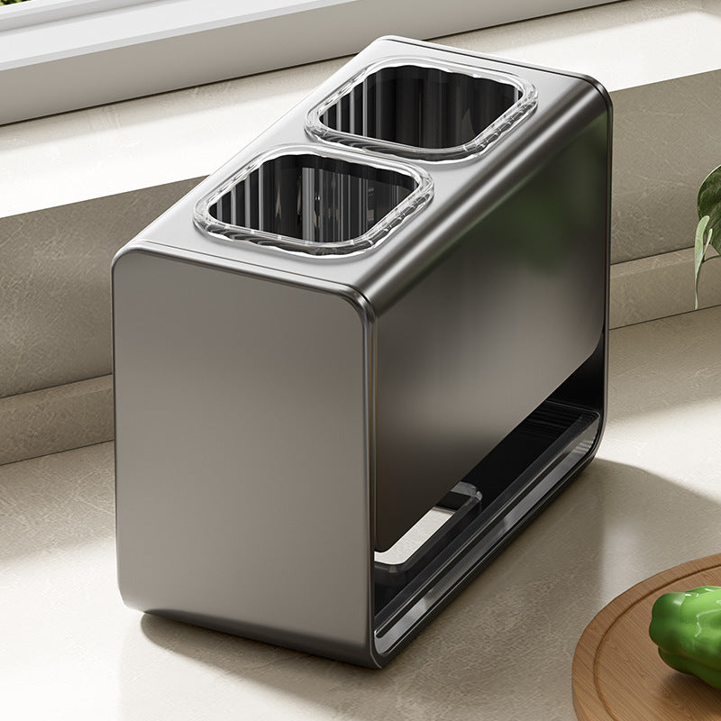 Kitchen chopstick tube rack non-punching wall-mounted wall drain acrylic chopstick cage chopstick basket storage box knife holder