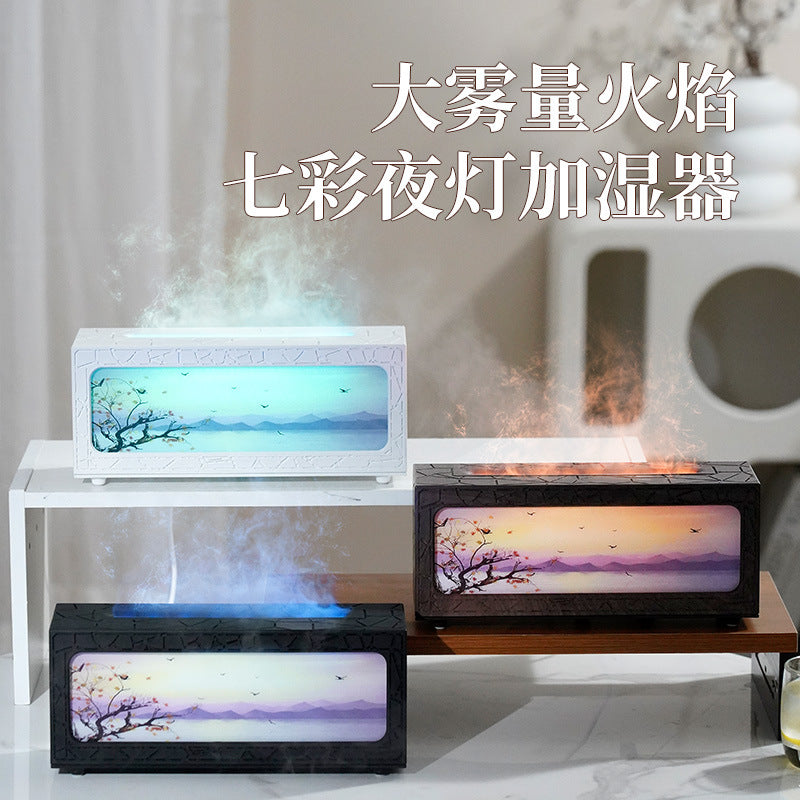 new arrival artificial fireplace aromatherapy machine desktop for home remote control humidifier colorful atmosphere light aromatherapy machine wholesale