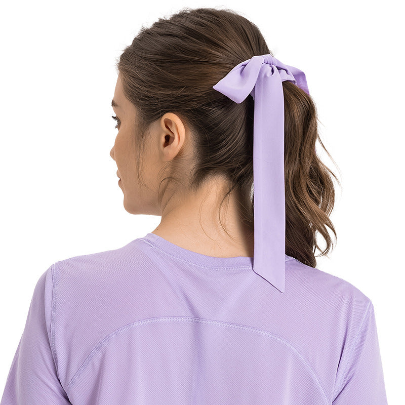 Luxtre new moisture-wicking sports headband - one size fits all, adjustable tie, bowknot yoga hairband da373