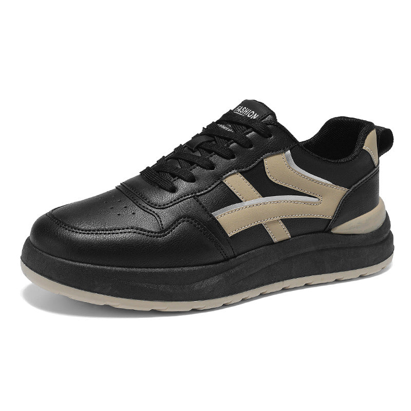 Men's white sneakers: 2026 new arrival, spring bestseller, breathable athletic casual leather shoes, versatile slip-ons, soft sole skate shoes