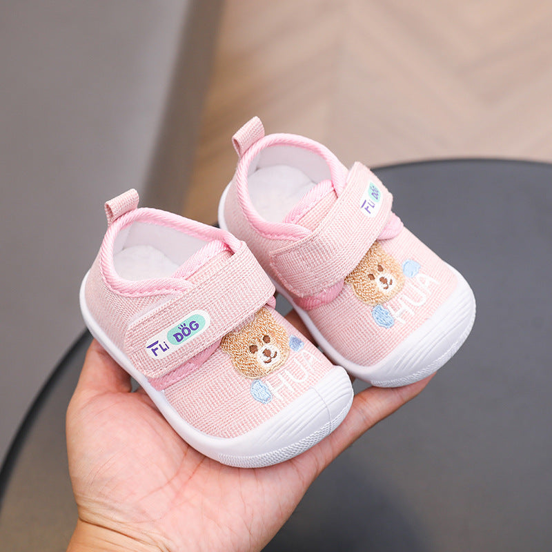 Spring & fallnew arrival infant kids shoes, anti-kick soft bottom cloth shoes, boys and girls baby walking shoes, breathable