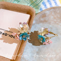 French chic floral earrings - dopamine dressing, luxury & high-end, vacation vibes, statement earrings
