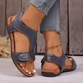 Wish new arrival in stock  cross-border plus size chunky platform wedge sandals with velcro strap - women's