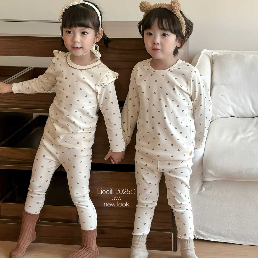 Korean style baby pajama set - spring/autumn cotton underwear set for kids - all-cotton long johns for boys and girls - autumn/winter base layer