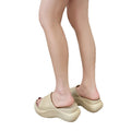 2026 new eva slippers for women, thick-soled height increasing summer outdoor wear, "stomping on shit" comfort, premium one-strap sandals