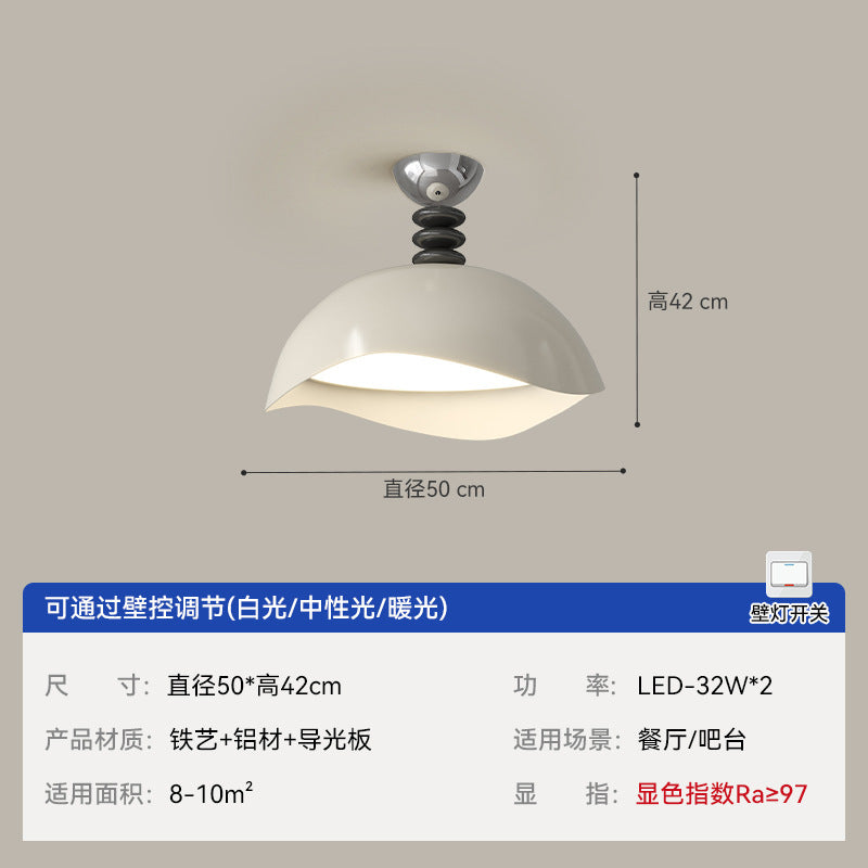 Eggshell Bedroom Light Medium Antique Ceiling Light Cream Girl Wind ins Memphis Restaurant Chandelier Main Room Lighting