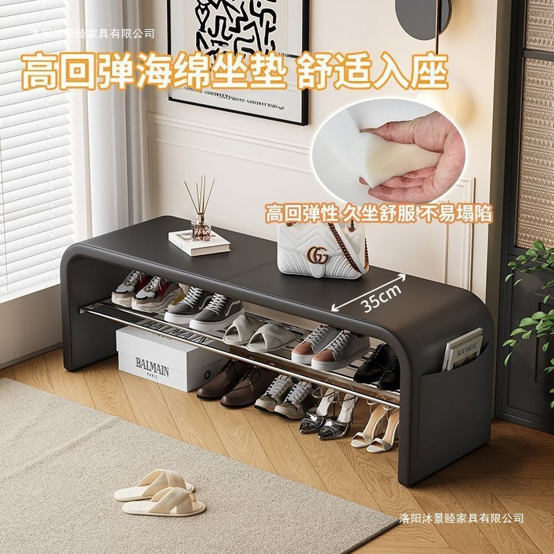 For home door shoe changing stool stool all-in-one shoe cabinet entrance shoe stool accessible luxury bedroom bench bench