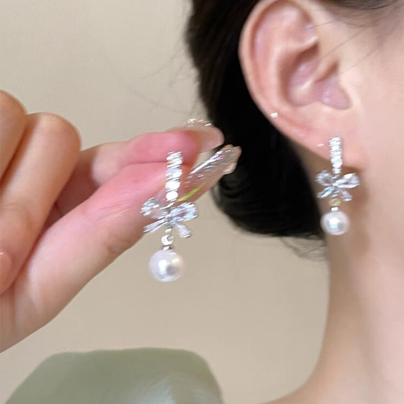 2025 hot-selling luxury-inspired pearl and floral earrings: korean-style tassel, high-end, fashionable, and elegant studs and dangles