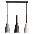 Nordic restaurant chandelier three-head four-head modern casual dining room bar creative tea room long plate round plate iron chandelier