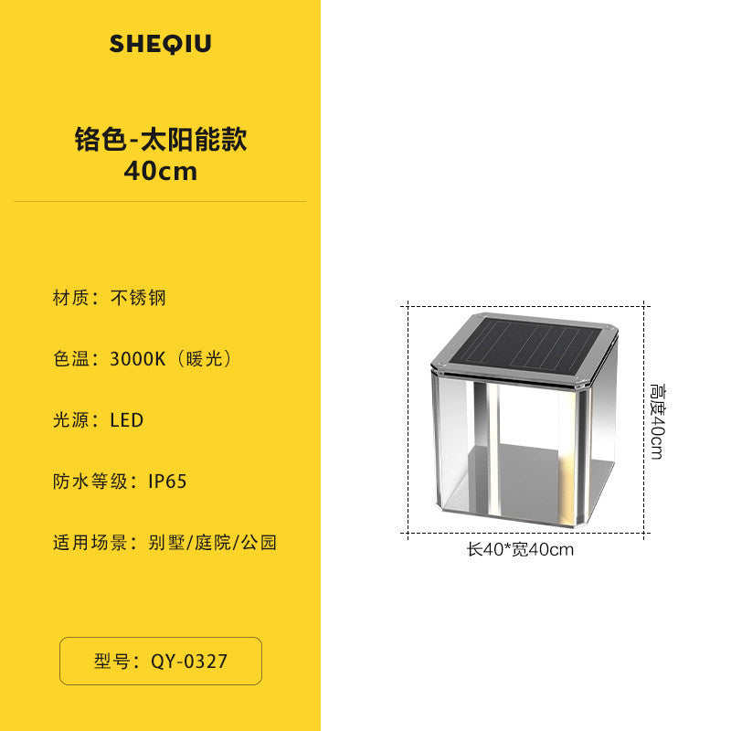Outdoor solar post cap lights for villa courtyards, waterproof wall mount lights, garden fence lights, landscape pillar lights
