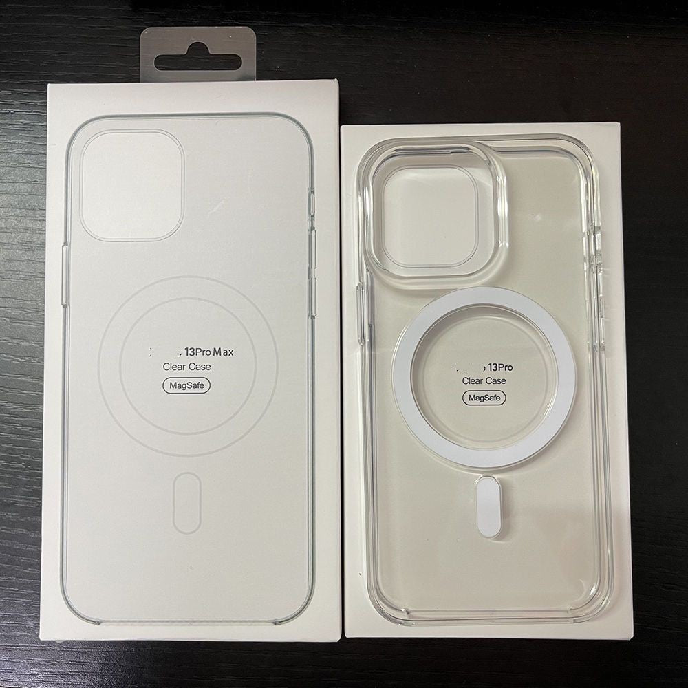 Official transparent magnetic compatible iphone 16 pro case, magsafe wireless charging, apple 17 hard shell protective cover