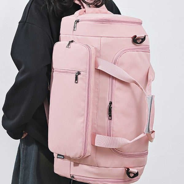 Cross-border travel bag three-back one-shoulder messenger bag backpack dry and wet separation independent large shoe compartment sports fitness bag