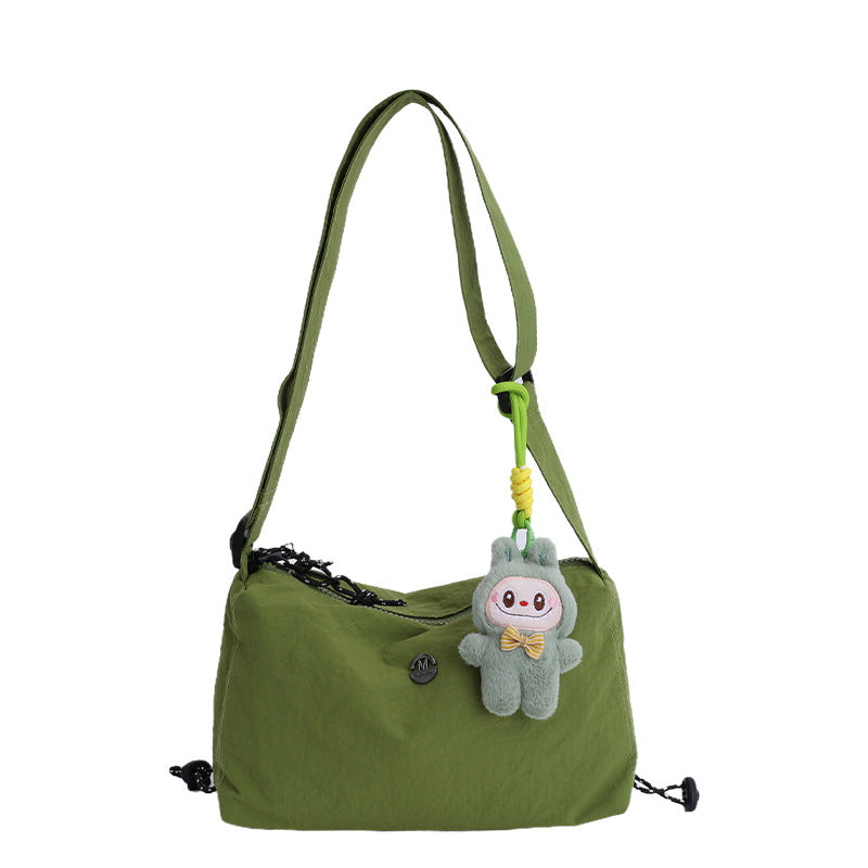 Women's casual crossbody bag - 2026 spring/summer new arrival - wide strap versatile canvas bag - large capacity commuter shoulder bag