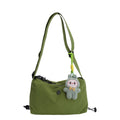 Women's casual crossbody bag - 2026 spring/summer new arrival - wide strap versatile canvas bag - large capacity commuter shoulder bag